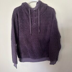 Z by Zella Large Purple Sherpa Lol Over Hoodie